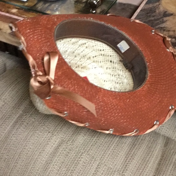 Bailey u roll it Upcycled straw cowboy hat Coachella festival boho cowgirl - Picture 3 of 6